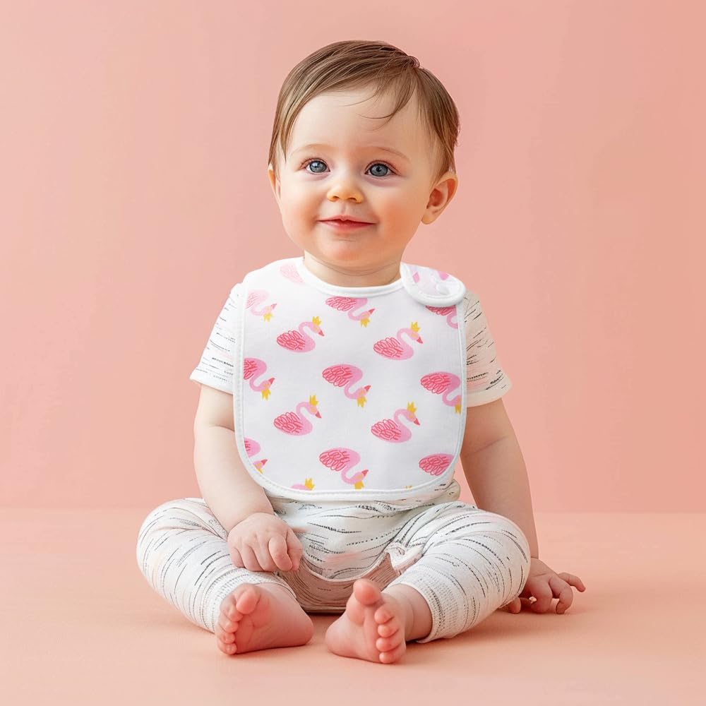 Pack of 6,Baby Bibs,Unisex,Soft and Absorbent,Adjustable,Easy to Use