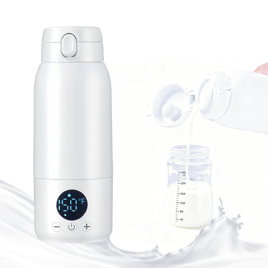 Portable Bottle Warmer for Travel–17oz Large Capacity,30W Fast Charging,Fast Heating for Breast Milk,Formula&Water–Travel Bottle Warmer for Baby,Perfect for Outdoor,Car& On-The-Go Use