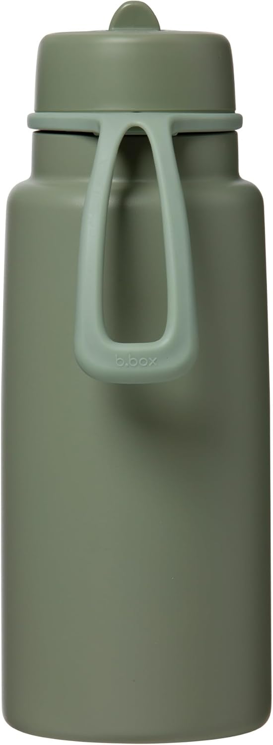 b.box Triple Insulated 34oz Water Bottle w/Stainless Steel Straw. 46 Hours Cold. Leak Proof Tumbler with Lid and Straw for Travel, Gym & School. BPA Free Sports Water Bottles.