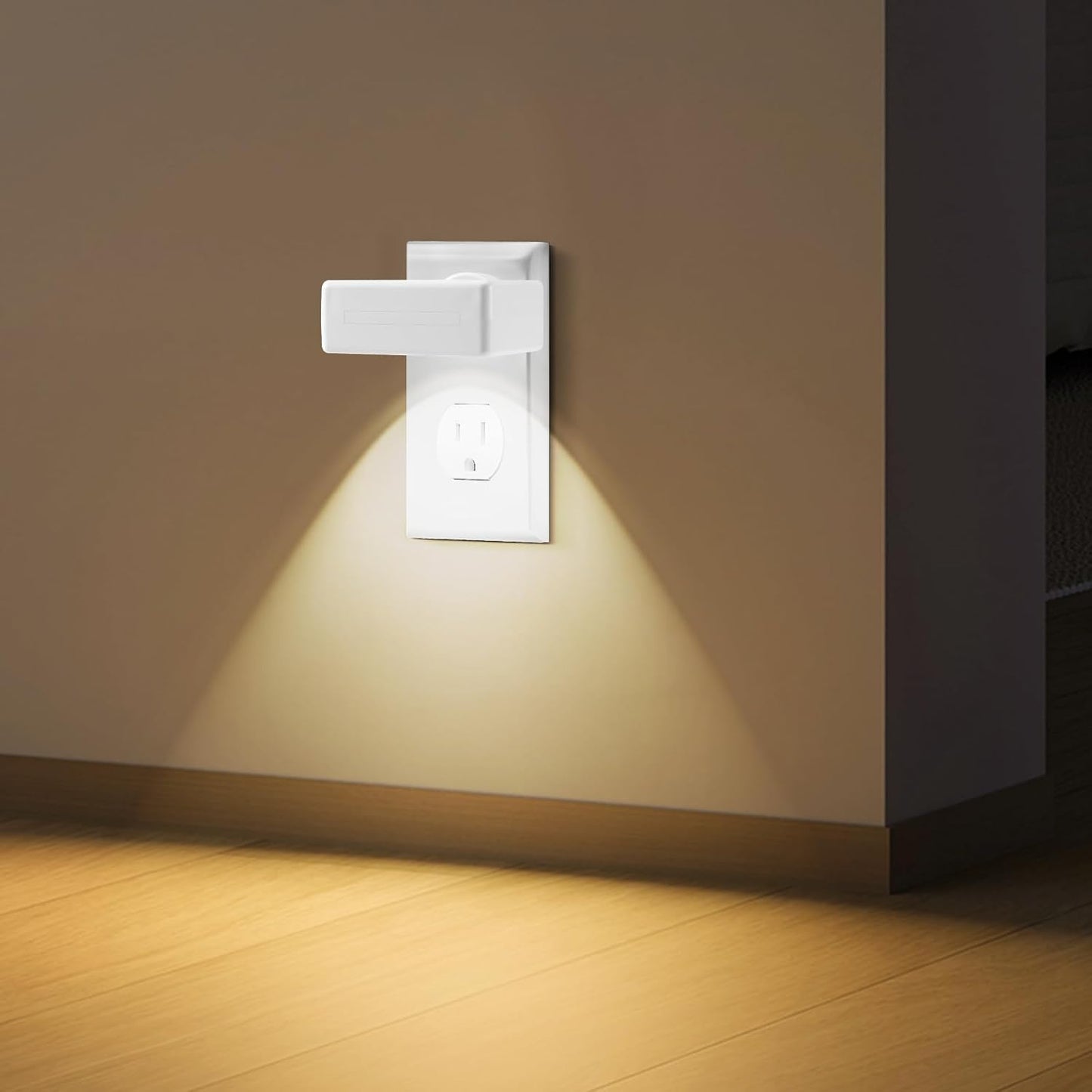 4 Pack Night Light Plug in Wall with Adjustable Direction, Dusk to Dawn Auto On/Off with Light Sensor, Soft White 2700K 100LM, Nightlight for Hallway, Bathroom, Bedroom, Kitchen, Nursery,Non-Dimmable