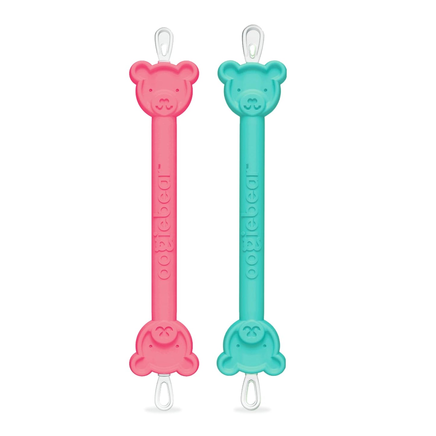 oogiebear: Baby Nose Cleaner & Ear Wax Removal Tool - Safe Booger & Earwax Removal for Newborns, Infants, Toddlers - Dual-Ended - Essential Baby Stuff, Diaper Bag, Raspberry & Seafoam with case