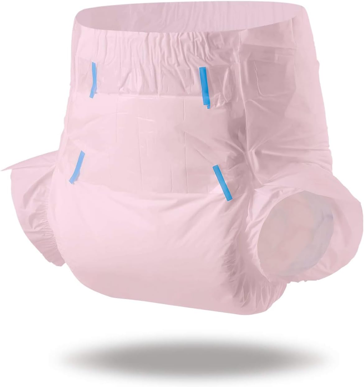 CutiePlusU Disposable Adult Diaper Heavy Absorption Dry Surface Adult Diapers All Night- Pink 10 Pieces (Medium 28"-38")