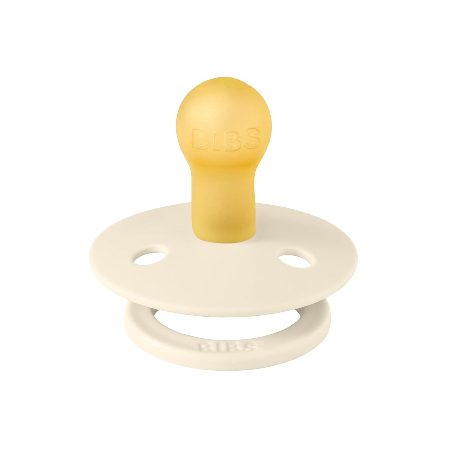 BIBS Pacifiers Colour Collection | Natural Rubber Baby Pacifier | Round Nipple | Set of 2 BPA-Free Soothers | Made in Denmark | 0+ Months (Pack of 2) | Sage/Ivory