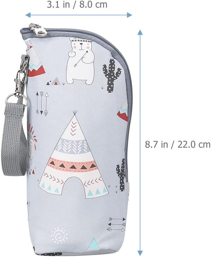 Kisangel Infant Bottles 1pc Car Milk Bottle Warmer Portable Baby Bottle Bag Insulated Milk Bottle Bag Keep Warm Carrying Sleeve Pouch for Newborn Toddler Baby Bottles