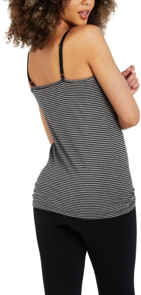 Motherhood Maternity Women's Clip Down Nursing Tank Top Cami with Adjustable Straps and Built-in Shelf Bra for Breastfeeding