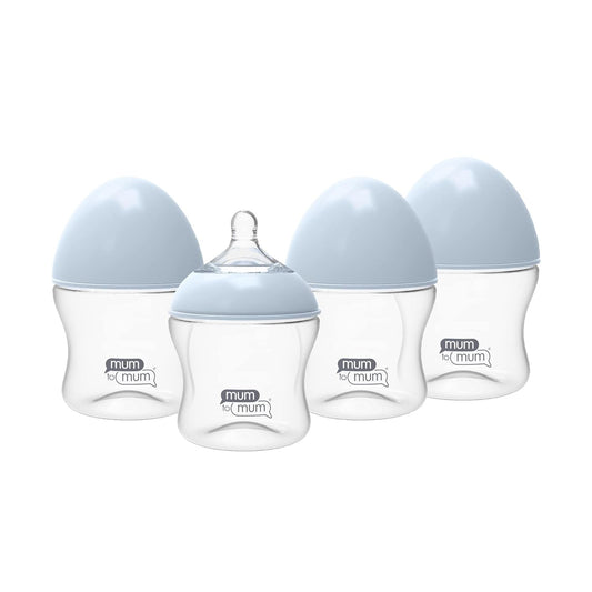 Anti Colic Baby Bottles 5oz with S Slow Flow Rate Nipples for 0-3 Months, 4 Pack, MM103A