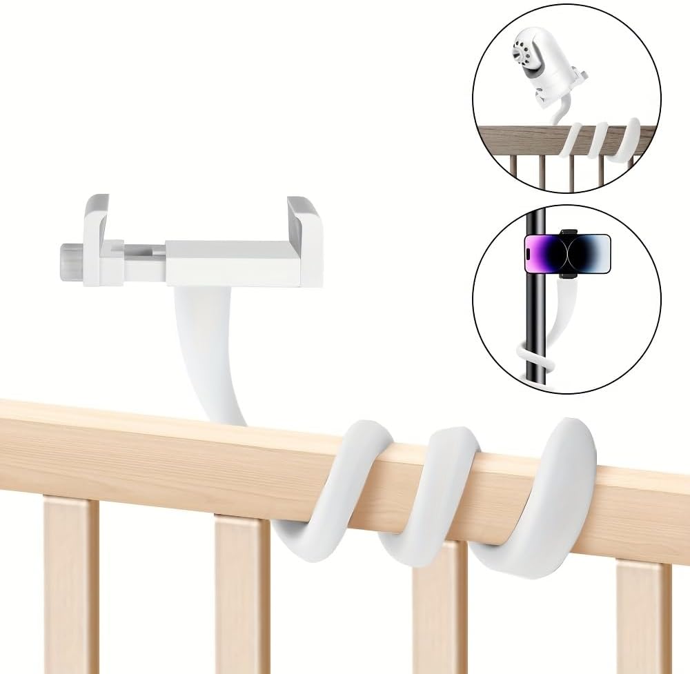 Universal Baby Monitor Camera Stand, Compatible with Baby Optical DXR 8，DXR-8pro Suitable for Most Baby Monitors, Suitable for Baby beds and Furniture, White