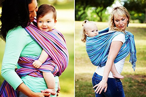 Woven Wrap Baby Carrier for Infants and Toddlers (Summer Rainbow)