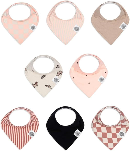Parker Baby Bandana Drool Bibs 8 Pack Baby Bibs for Boys, Girls, Unisex - Soft & Stylish Teething Bibs for Babies
