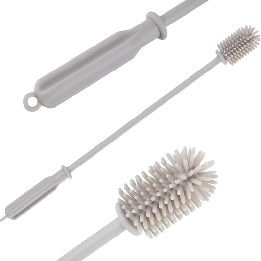 Silicone Bottle Brush,Bottle Cleaning Brush,Long Handle,Flexible and Bendable Kitchen Cleaner Brush for Narrow Neck Containers,Water Cup,Baby Bottles,Sports Bottle,Glassware