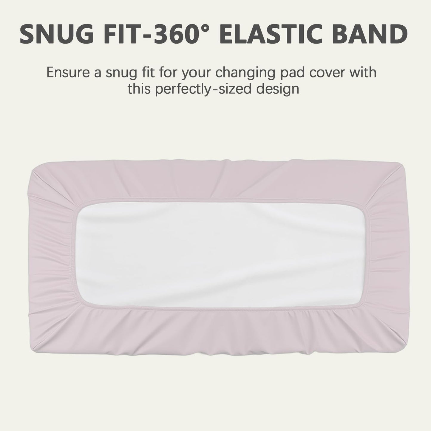 Vegan Leather Changing Pad Cover - 31"X 16" - Waterproof Wipeable, Extra Thick & Portable & Non-Slip Diaper Mat - Fits Standard Changing Tables for Baby Boy Girl (Pink)