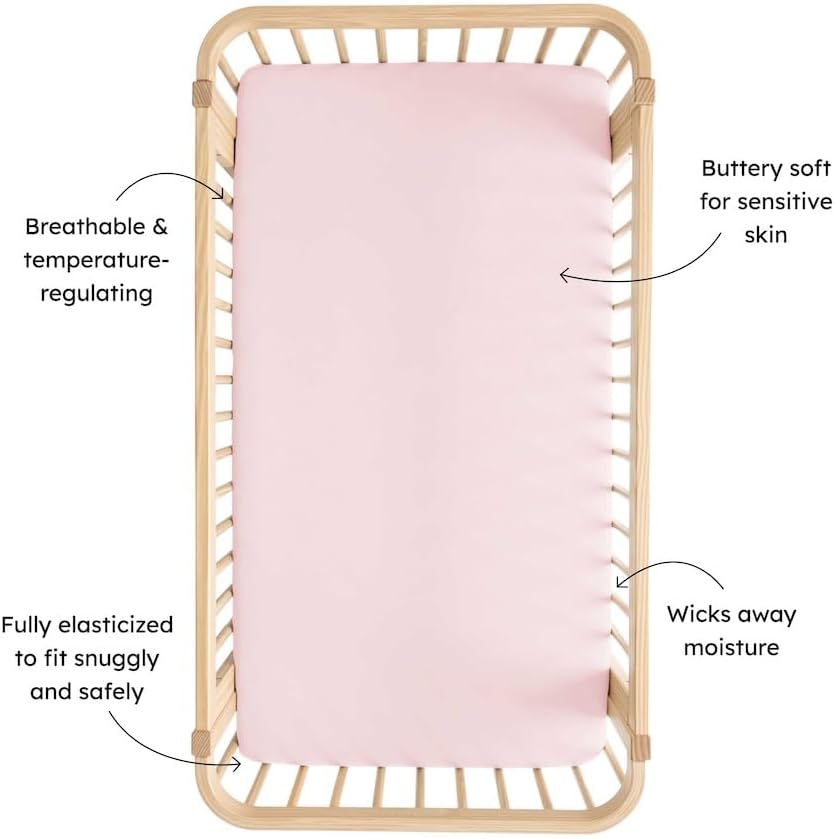 Blush Crib Sheet by Kyte Baby