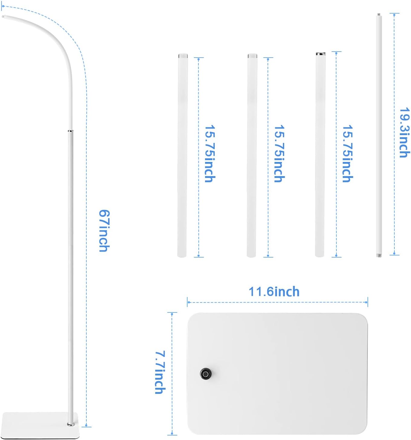 Adjustable Height Baby Monitor Floor Stand Holder for Hellobaby HB6550 HB65/HB66/HB248 Baby Monitor and Also Compatible with The Nanit Pro Smart Monitor & Flex Stand