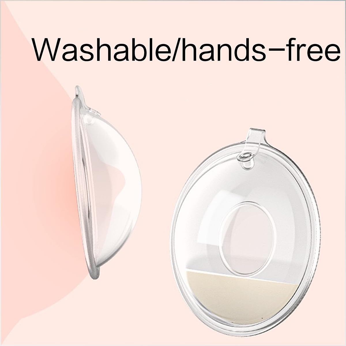 Breast Shells with Plugs, Milk Saver, Nursing Cups, Nursing Moms to Ease Nipple Pain, BPA-Free and Reusable, Protect Sore Nipples for Breastfeeding (Pink, 2 Count))