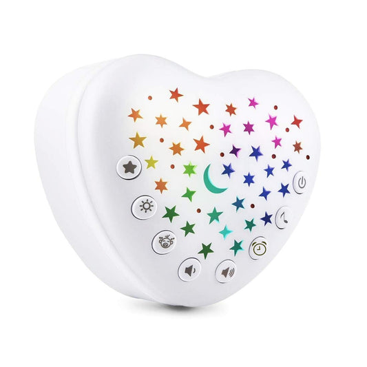 BEREST A13 White Noise Machine & Baby Sleep Soother with 15 Soothing Sounds & Projector Star Night Light, Cry Sensor, Rechargeable Lithium Battery, Portable for Baby, Toddlers, Attaches to Crib