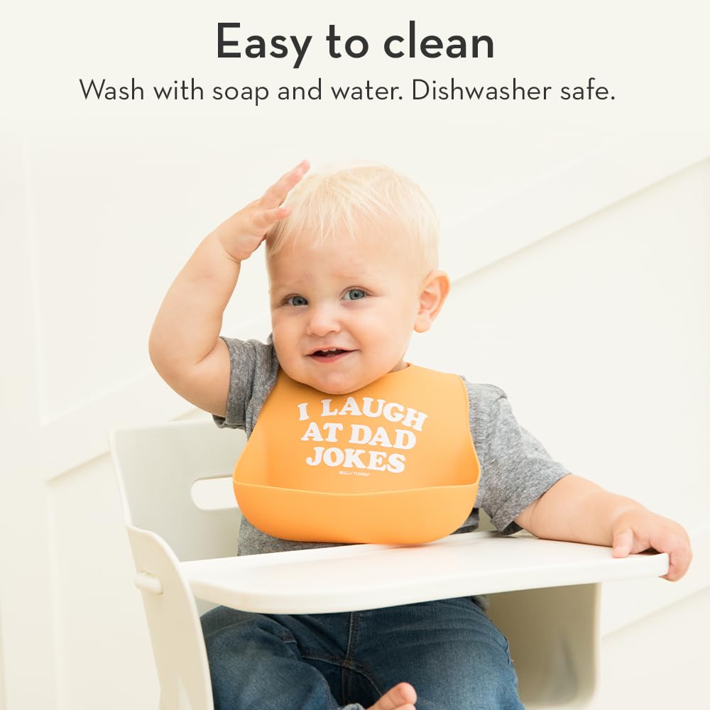 Bella Tunno Baby Bib for Eating, Waterproof Silicone Bib with Large Food Catcher, Adjustable Fit for Babies 4-12 months & Toddlers 1-3 Years, Boys & Girls, Little Miss Mess