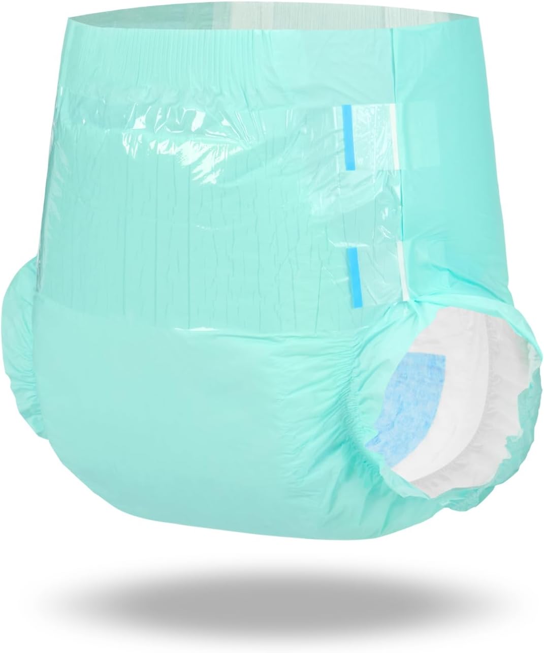 Littleforbig Adjustable Tapes Adult Diaper 2 Pieces - ABDry Ultra Absorbent Diapers Green (X-Large 48"-56")
