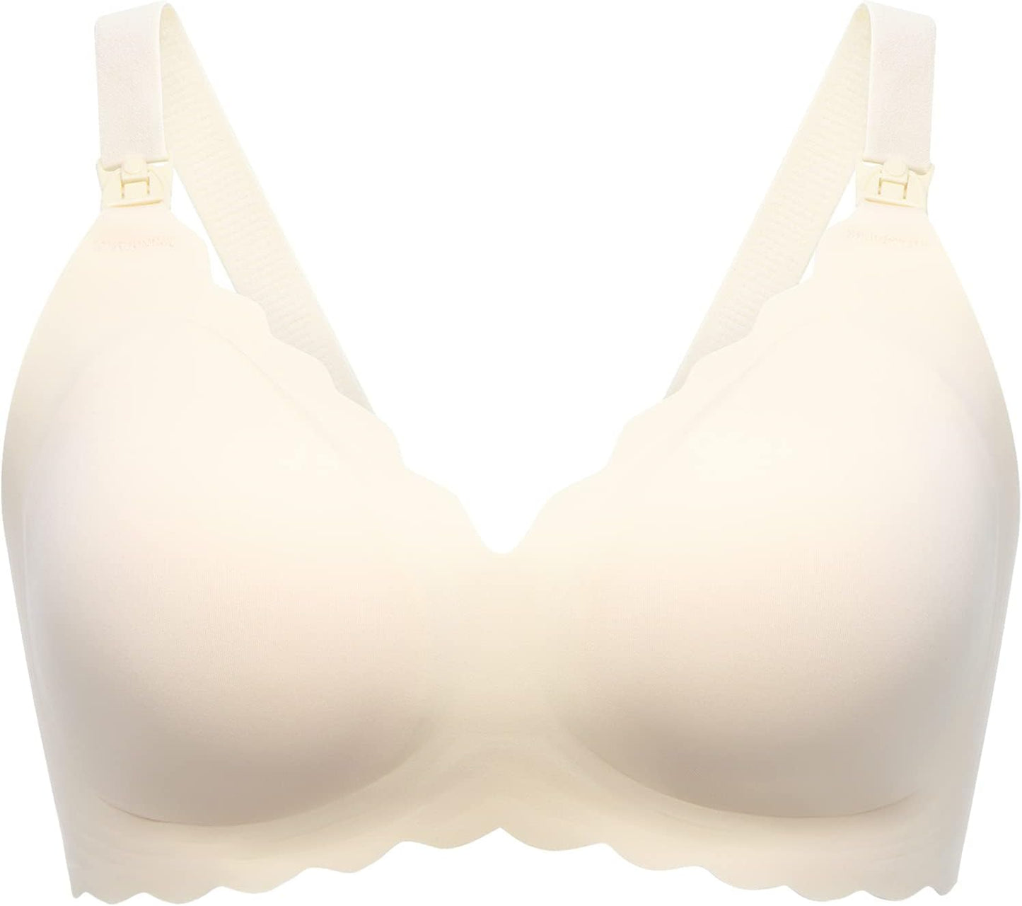 Momcozy Nursing Bras for Breastfeeding, Seamless Pregnancy Maternity Bra Wireless Classic Jelly Strip Support Nursing Bra