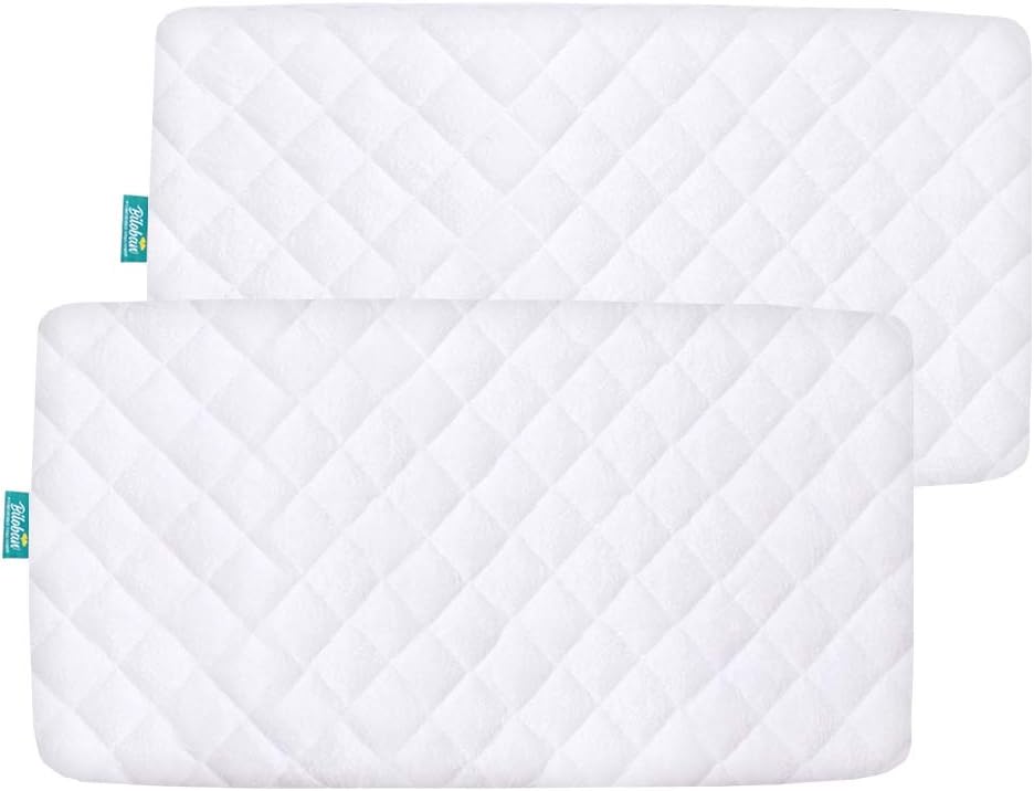 Waterproof Bassinet Mattress Pad Cover Compatible with Graco My View 4 in 1 Bassinet, 2 Pack, Ultra Soft Surface, Breathable and Easy Care