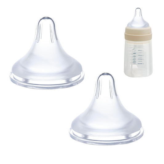 Bottle Nipples Compatible with Spectra with Baby Safe Soft Silicone,Slow Flow Nipples for Bottles Compatible with Spectra,Level 1,Size S,0-3Month,2PCS