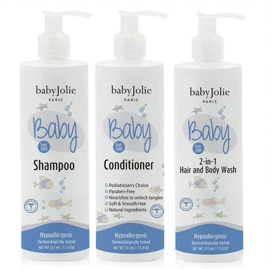 Baby Jolie - Baby Bath Time Set (Shampoo, Conditioner, 2 In 1 Hair And Body Wash)