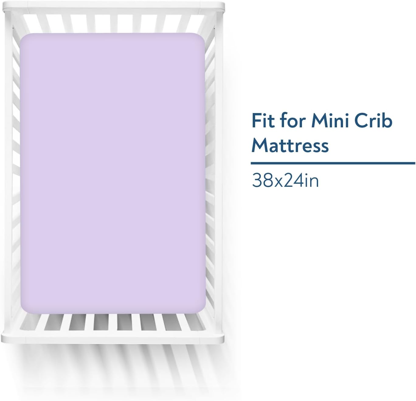 Magik & Kover Mini Crib Sheets Girl 4 Pack, Baby Crib Sheet for Mini Crib Mattress and Playard Mattress, Soft Breathable Fitted Baby Crib Sheets Set for Girls, Pink & Violet