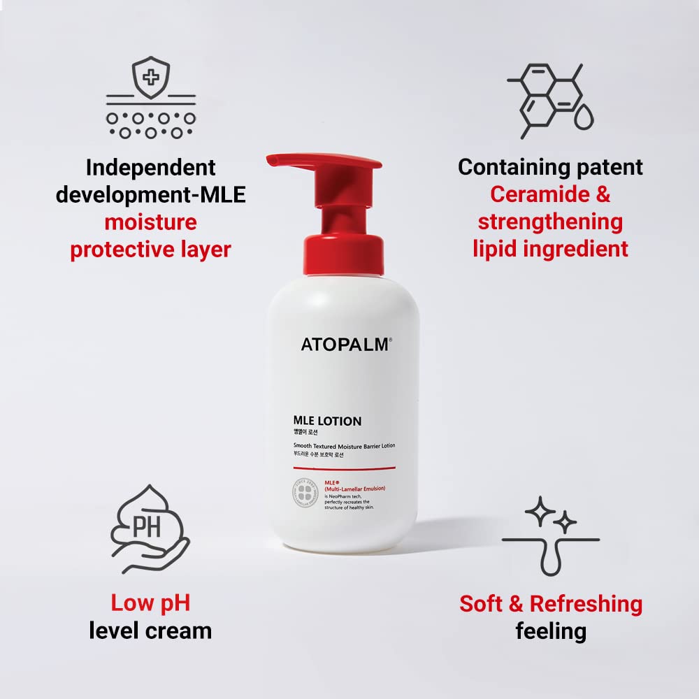 ATOPALM | MLE Lotion | Body Lotion for Extremely Dry Skin | Long-Lasting Hydration with Ceramide | Baby Moisturizer | Skin Barrier & Redness Relief | Body Cream for Sensitive Skin | 4.05 fl oz (120ml)