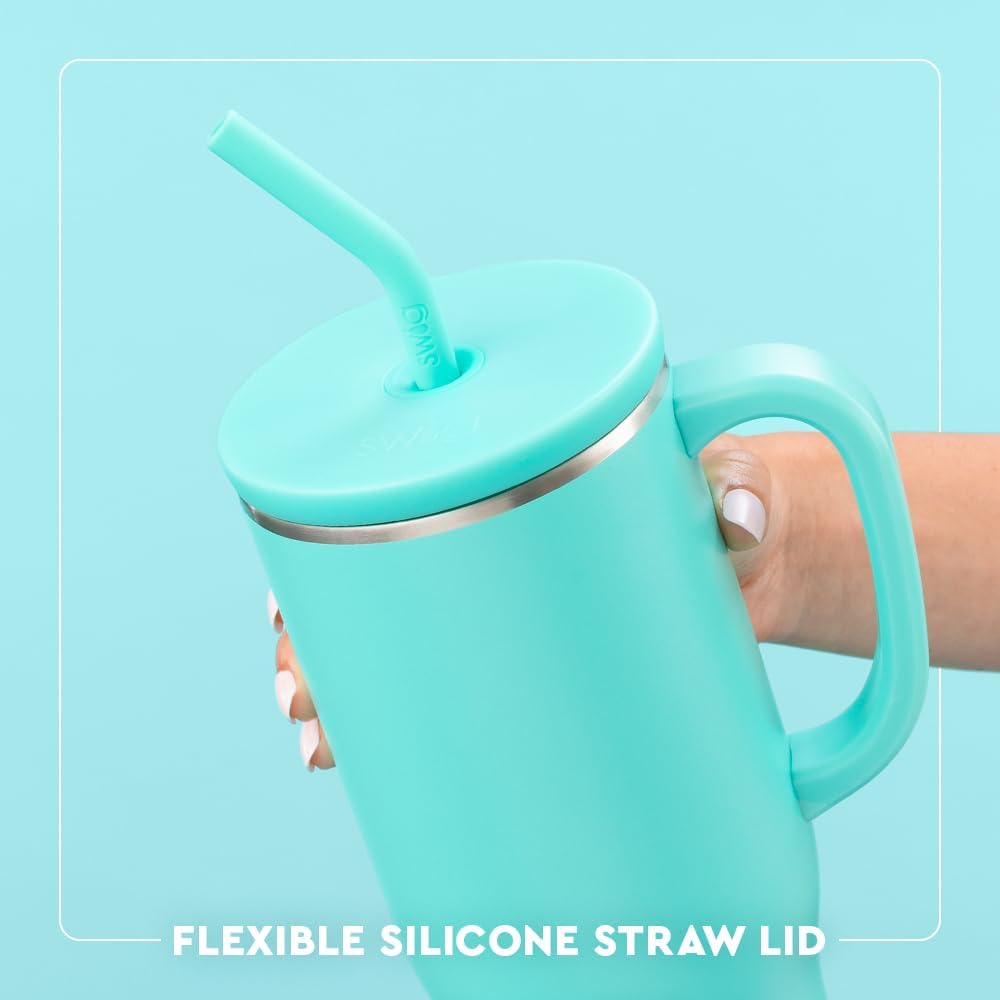 Swig Life 40oz Mega Mug, 40oz Tumbler with Handle and Straw, Extra Large Insulated Tumblers, Cup Holder Friendly Travel Mug (Lone Star)