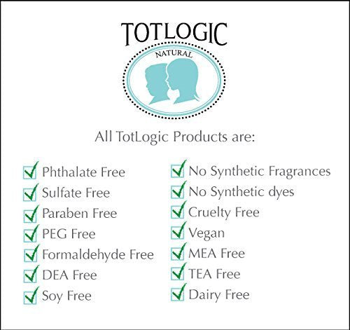 TotLogic Sulfate Free Kids Shampoo - 8 oz Original Scent - Gentle and Paraben Free Non-Toxic Plant Based Formula Safe for Babies and Toddlers, Natural Essential Oils