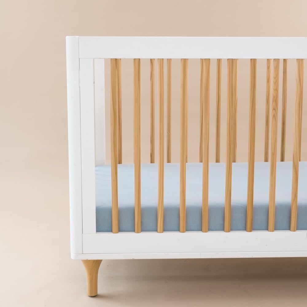 Kyte Baby Soft Crib Sheet - Standard Fitted Crib Sheet Made with Rayon from Bamboo, Ultra-Gentle and Breathable (Fog)