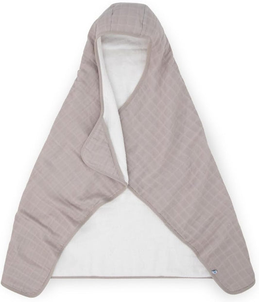 Little Unicorn Premium Hooded Bath Towel| Absorbent Cotton & Terry Blend | Larger Size, 1-6 Years (Porpoise)