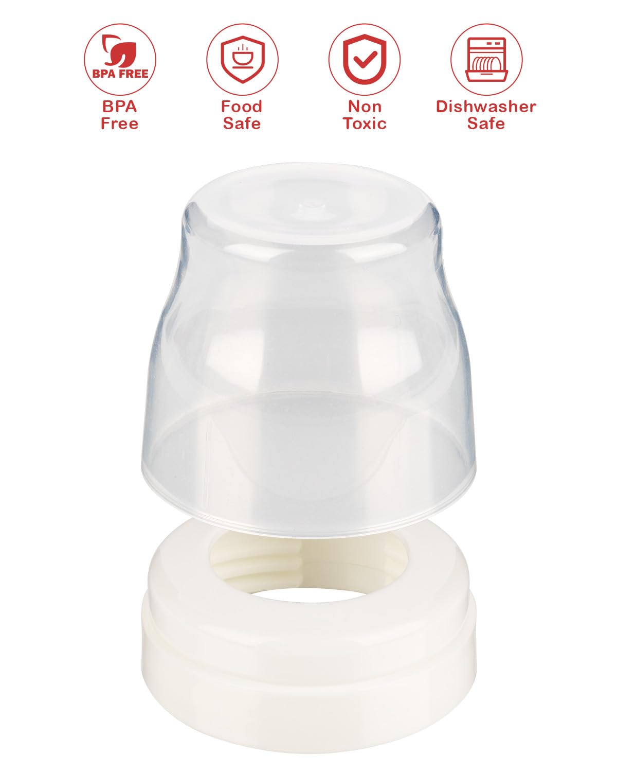 4 Pack Baby Bottle Ring Collars and Cap for Avent Anti-Colic Baby Bottle