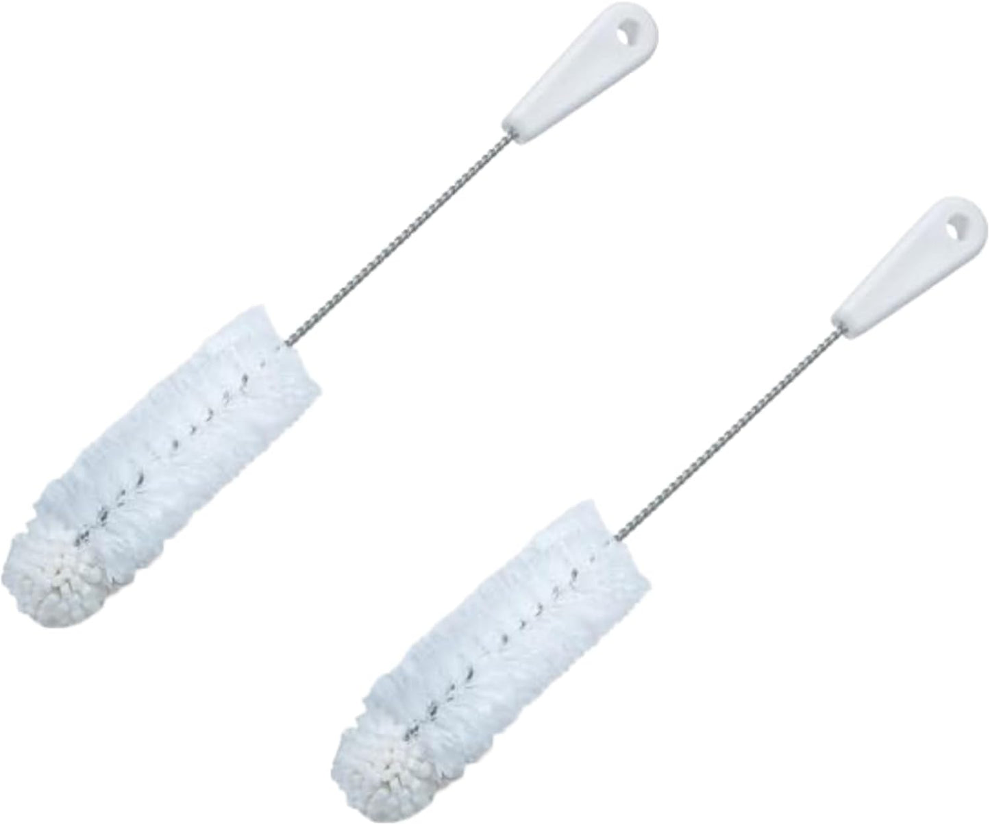 Brushtech Foam-Tipped Baby Bottle Brush, Pack of 2 - Durable & Soft Bristles & Foam Tip for Deep Bottle Cleaning - Made in USA, Cleaning Tools for Glass & Plastic Bottles