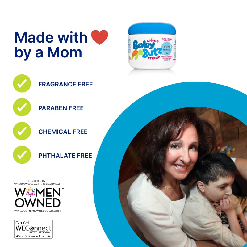 Diaper Rash Cream | 100% Natural Zinc Oxide Maximum Strength Butt Paste | Barrier Baby Cream to Help, Relieve, & Prevent Diaper Rash | Hypoallergenic Remedy for Newborns, Infants | 4oz