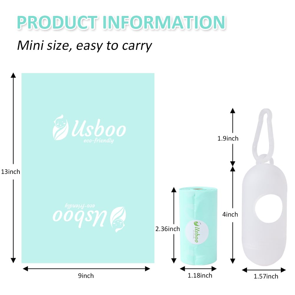 Diaper Bags Disposable for Baby, 20 Refill Rolls/300 Bags Waste Bags with Dispenser, Convenient and Quick Diaper Disposal, Rainbow