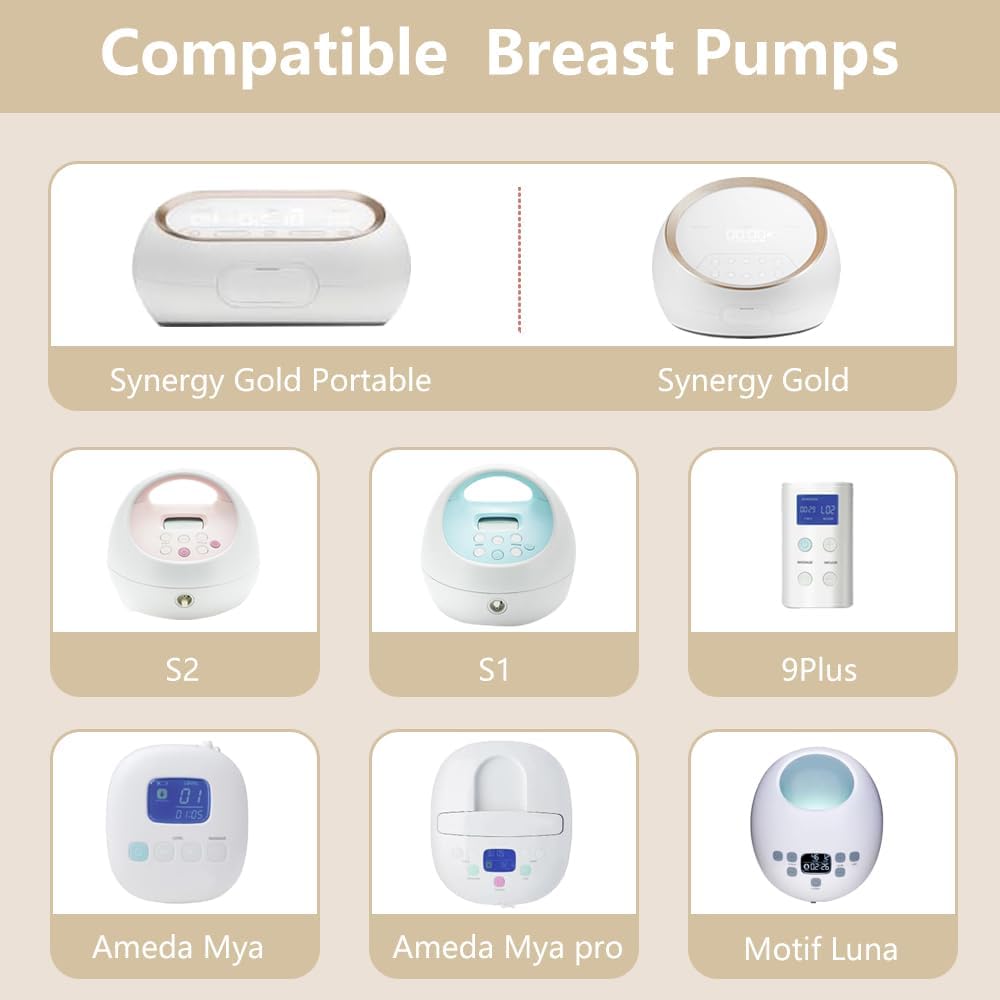4pack Breast Pump Parts, 2pcs 17mm Flange and 2pcs Duckbill Valves for Spectra/Motif Luna/Amada MYA Breast pumps Parts, for Spectra S2 S1 9 Plus Parts, Replace to Spectra Flange Spectra Duckbill Valve