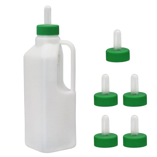 Lamb Bottle Baby Goat Nipples 850ml Milk Feeding Bottle & 5pcs Pritchard Nipples for Baby Sheep Goat Calf Puppy