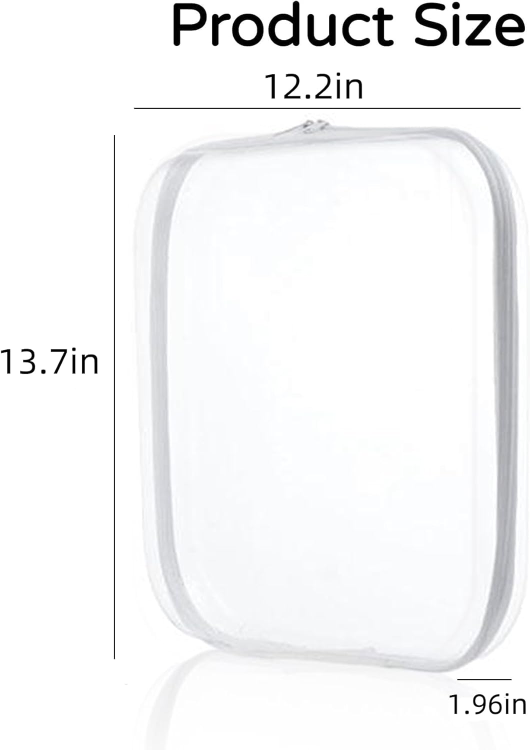 3PCS Clear Hard Plastic Zipper Case, Double Zippers Hard Pouch, Portable Travel Organizer Bin Clear Makeup Bag for Toy Storage, Snack Bag, Cosmetics, Pencil Case, Diaper Bag, Toiletry Bag