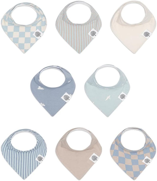 Parker Baby Bandana Drool Bibs 8 Pack Baby Bibs for Boys, Girls, Unisex - Soft & Stylish Teething Bibs for Babies