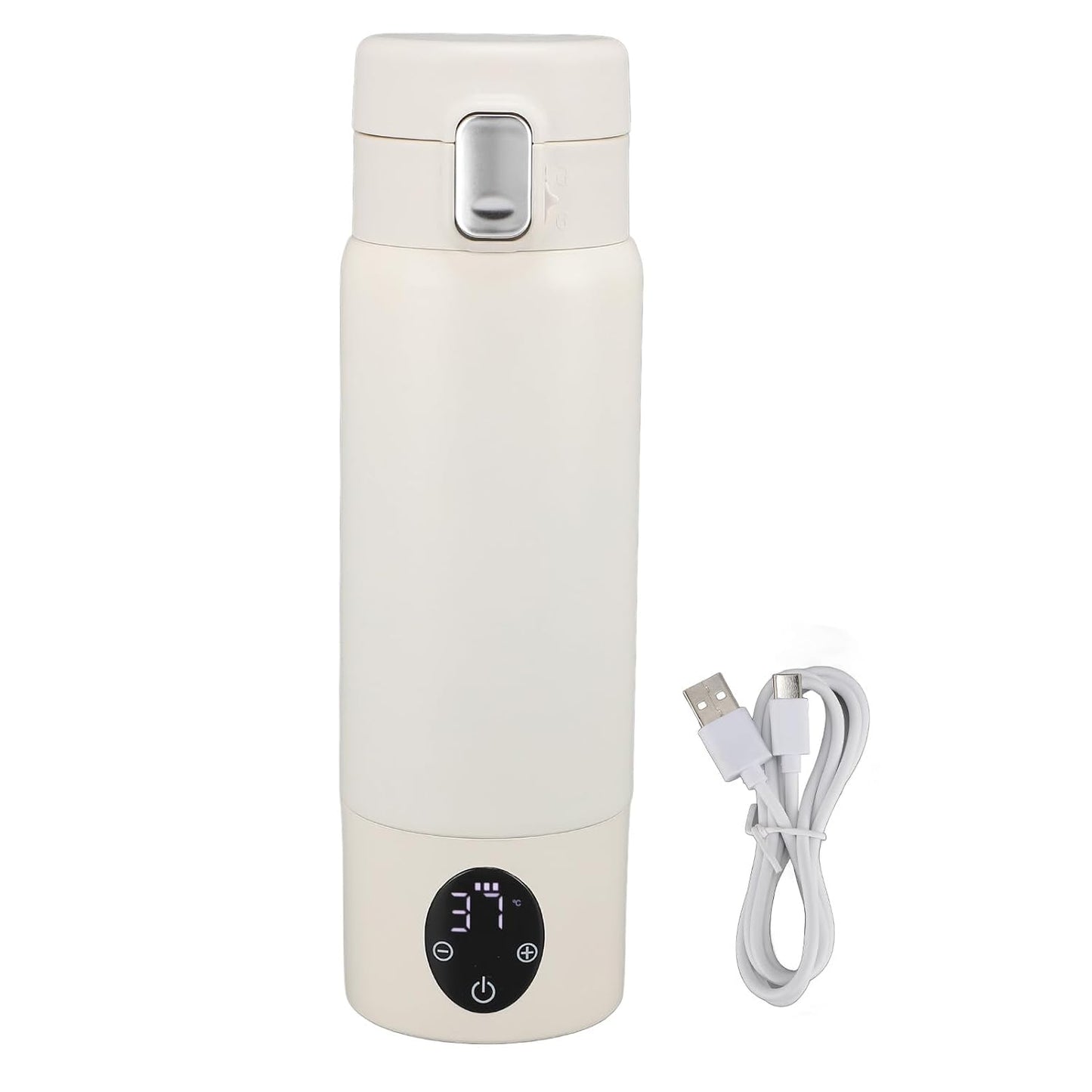 Portable Bottle Warmer, Bottle Warmer, Portable Milk Warmer for Travel, Quickly Heats Water, 37-50°C, Adjustable Capacity 300ml, Travel Bottle Warmer