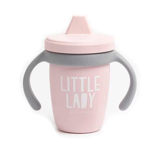 Sippy Cup by Bella Tunno, Silicone Training Cup with Transition Handles for Infants, Toddlers & Kids, Babies 6-12 Months & Toddlers 1-3 Years, Boys & Girls, Little Lady, 8 oz