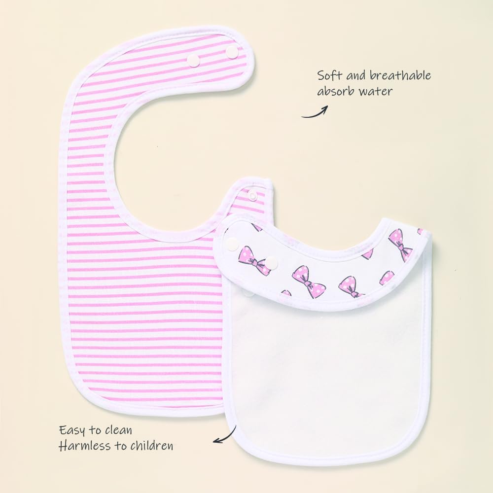 Pack of 6,Baby Bibs,Unisex,Soft and Absorbent,Adjustable,Easy to Use