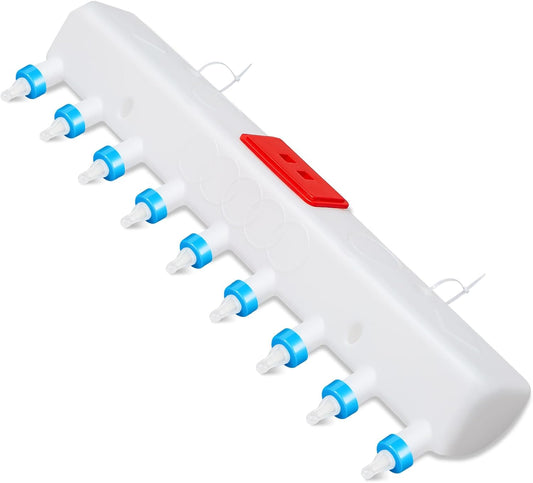 9 Pacifier Small Animal Milk Feeder 12L/405.8 oz Puppy Lamp Goat Milk Feeder Farm Water Bottle Dispenser Animal Drinking Equipment for Professional Breeding