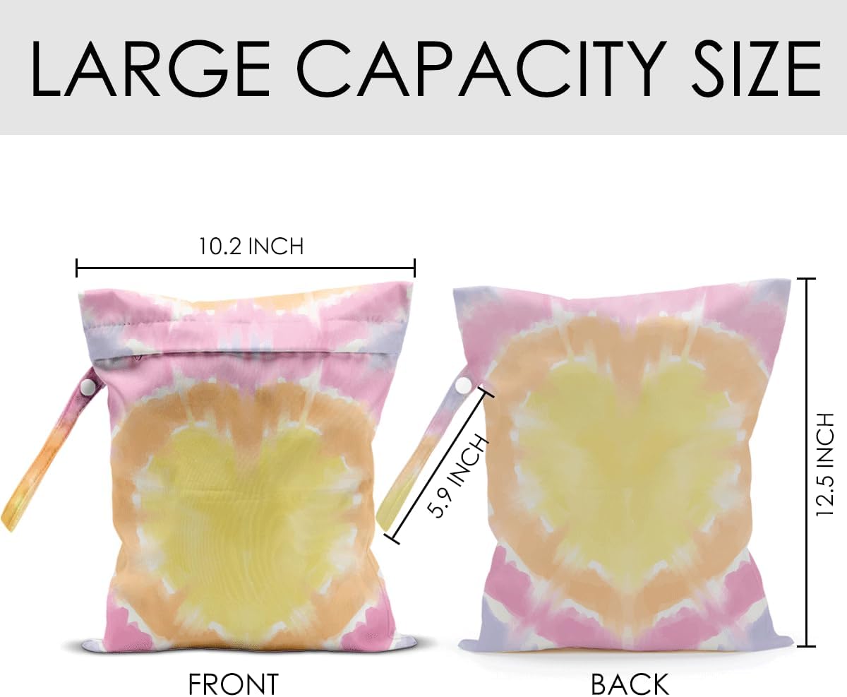 Wet Bag for Swimsuit Pool Travel Baby Cloth Diapers Dirty Yoga Gym Clothes Beach Bags Summer Gifts for Women Men Beach Vacation Essentials Rainbow Waterproof Wet Dry Bag Travel Laundry Bags