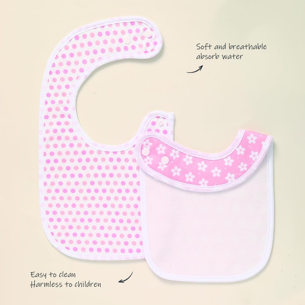 Pack of 6,Baby Bibs,Unisex,Soft and Absorbent,Adjustable,Easy to Use