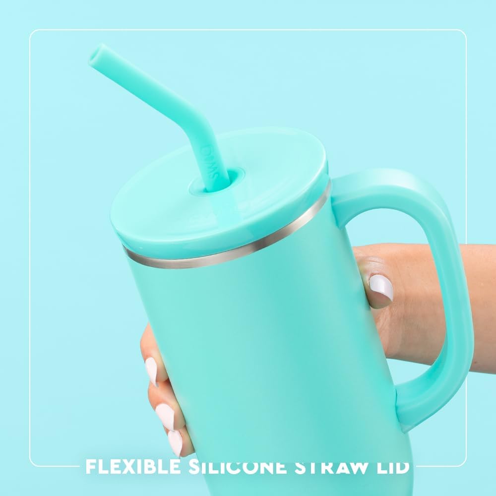 Swig Life 30oz Mega Mug, 30oz Tumbler with Handle and Straw, Large Insulated Tumblers, Cup Holder Friendly Travel Mug, Stainless Steel 30 oz Tumbler, Reusable Insulated Water Bottle (Lone Star)