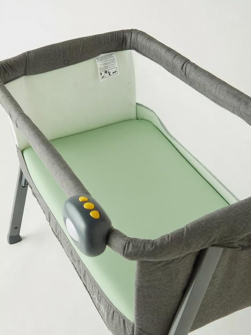 American Baby Company 100% Natural Cotton Fitted Cradle/Bassinet Sheet 36" x 18" - Soft, Breathable & Hypoallergenic Bed Sheet, Green, Neutral for Boys & Girls