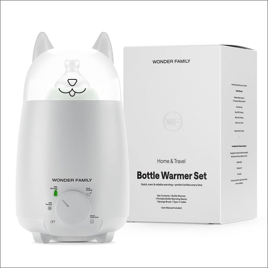 Portable Baby Bottle Warmer for Breastmilk & Formula – 4-in-1 Defrost, Food and Breast Milk Warming, Thermos – On The Go Heater for Travel, Car, Home – Portable Milk Warmer for Baby