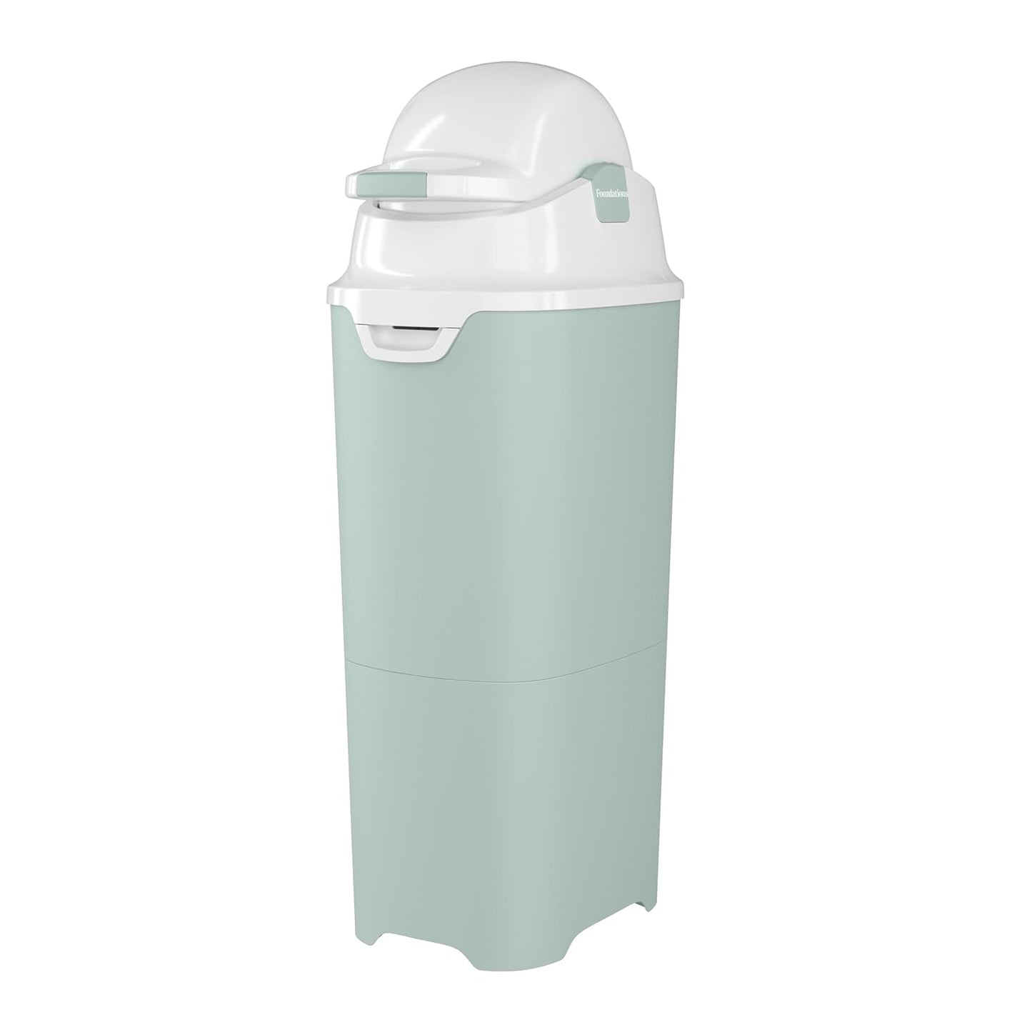 Foundations Tall Diaper Pail with Airtight Lid - Durable & Odorless Diaper Disposal, Large Capacity, Holds up to 60 Newborn Diapers, Refill with Any Bags - Green