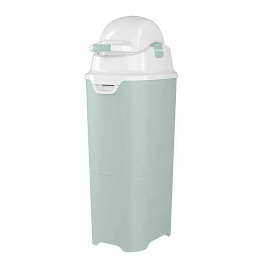 Foundations Tall Diaper Pail with Airtight Lid - Durable & Odorless Diaper Disposal, Large Capacity, Holds up to 60 Newborn Diapers, Refill with Any Bags - Green